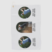 Serviette De Golf New Year motivational custom add your own photo (Devant)