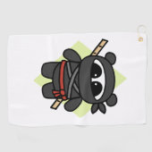 Serviette De Golf Ninja Panda par Amanda Roos (Horizontal)