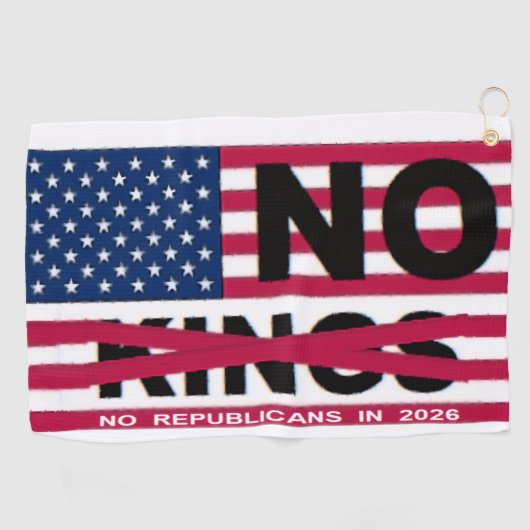 Serviette De Golf "NO kings" Golf Towel (Horizontal)