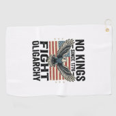Serviette De Golf No Kings Since 1776 Patriotic Eagle Vintage Shirt  (Horizontal)