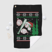 Serviette De Golf Noël de baseball (En situation)