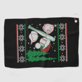 Serviette De Golf Noël de baseball (Horizontal)