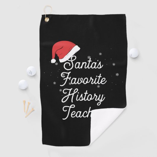 Serviette De Golf Noël de l'enseignant d'histoire (En situation)