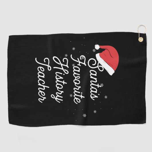 Serviette De Golf Noël de l'enseignant d'histoire (Horizontal)