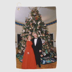 Serviette De Golf Noël du président américain Bill Clinton et Hillar