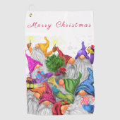 Serviette de golf Noël Gnomes (Devant)