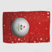 Serviette De Golf Noël Golf Père Noël Design (Horizontal)