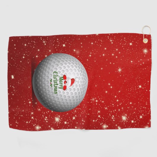 Serviette De Golf Noël Golf Père Noël Design (Horizontal)