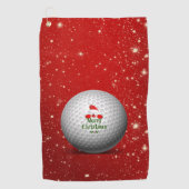 Serviette De Golf Noël Golf Père Noël Design (Devant)