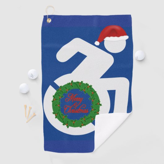 Serviette De Golf Noël Handicapé (En situation)