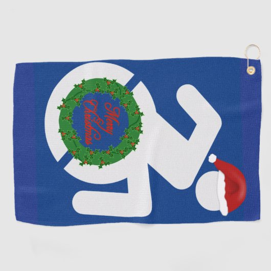 Serviette De Golf Noël Handicapé (Horizontal)