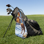 Serviette De Golf Noël/Hiver Deer Lodge (Vert)