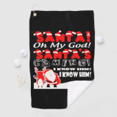 Serviette De Golf Noël - Père Noël Oh Mon Dieu Père Noël Venir Je Sa (En situation)