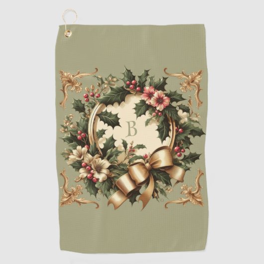 Serviette De Golf Noël victorien/classique/Vintage (Devant)