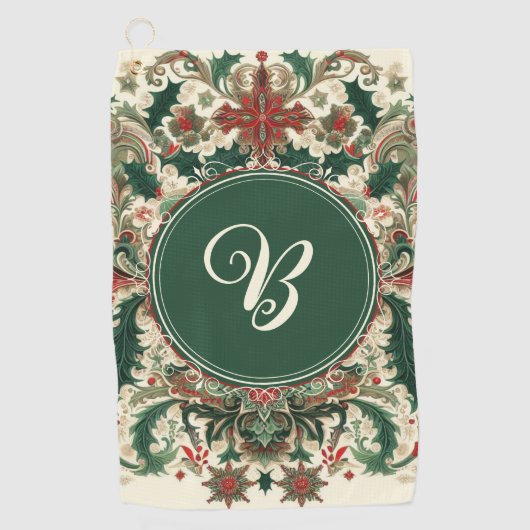 Serviette De Golf Noël Victorien/Classique/Vintage (Devant)
