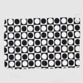Serviette De Golf Noir blanc À damiers Pois (Horizontal)