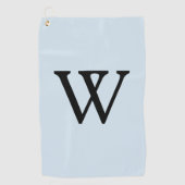 Serviette De Golf Noir bleu monogramme (Devant)