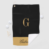 Serviette De Golf Noir d'or (En situation)