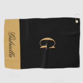 Serviette De Golf Noir d'or (Horizontal)