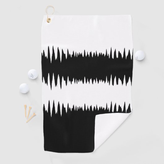 Serviette De Golf Noir et blanc cool (En situation)