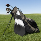 Serviette De Golf Noir et blanc cool (Vert)