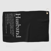 Serviette De Golf Noir et blanc Cool Fun Hussain Définition (Horizontal)