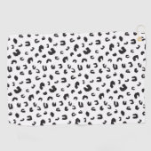 Serviette De Golf Noir et blanc Empreinte de léopard (Horizontal)
