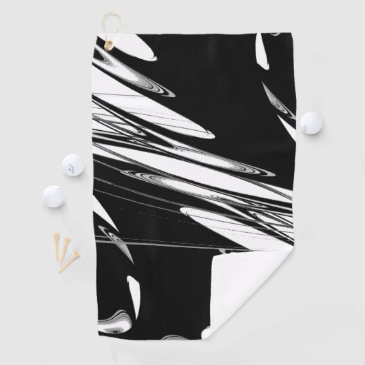 Serviette De Golf Noir et blanc moderne (En situation)