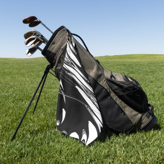 Serviette De Golf Noir et blanc moderne (Vert)