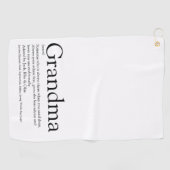 Serviette De Golf Noir et blanc Moderne Amusants Grand-mère (Horizontal)