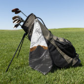 Serviette De Golf Noir et Marbre blanc (Vert)