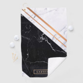 Serviette De Golf Noir et Marbre blanc (En situation)