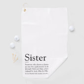 Serviette De Golf Noir moderne et blanc Cool définition (En situation)