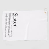 Serviette De Golf Noir moderne et blanc Cool définition (Horizontal)