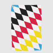 Serviette De Golf Noir rouge jaune Bavaria Motif Drapeau Diamant (Devant)