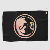 Serviette de golf noire Black Dragon (Horizontal)