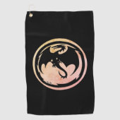 Serviette de golf noire Black Dragon (Devant)