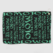 Serviette de golf noire Mojo (Horizontal)