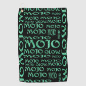 Serviette de golf noire Mojo (Devant)