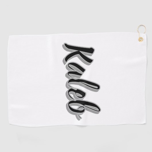 Serviette De Golf Nom de Kaleb Mens (Horizontal)