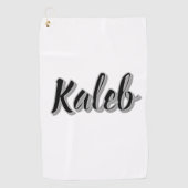 Serviette De Golf Nom de Kaleb Mens (Devant)