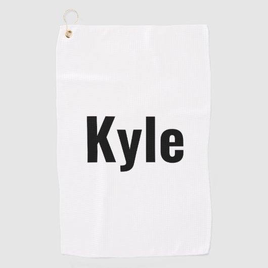 Serviette De Golf Nom de Kyle Mens, (Devant)