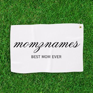 Serviette De Golf Nom de la calligraphie personnalisée de la meilleu