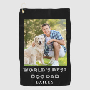 Serviette De Golf Nom de la photo du père du chien