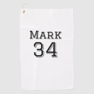 Serviette De Golf nom de l'équipe ajouter nom du joueur date sports 