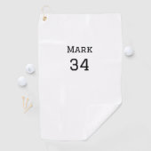 Serviette De Golf nom de l'équipe ajouter nom du joueur date sports (En situation)