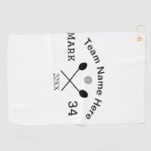 Serviette De Golf Nom de l'équipe ici ajouter le nom paddle golf à b (Horizontal)
