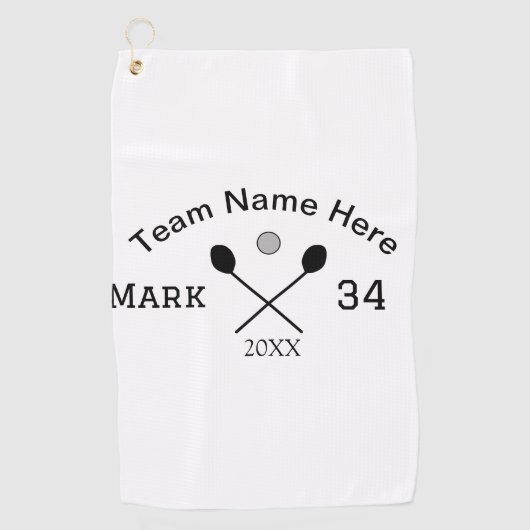 Serviette De Golf Nom de l'équipe ici ajouter le nom paddle golf à b (Devant)