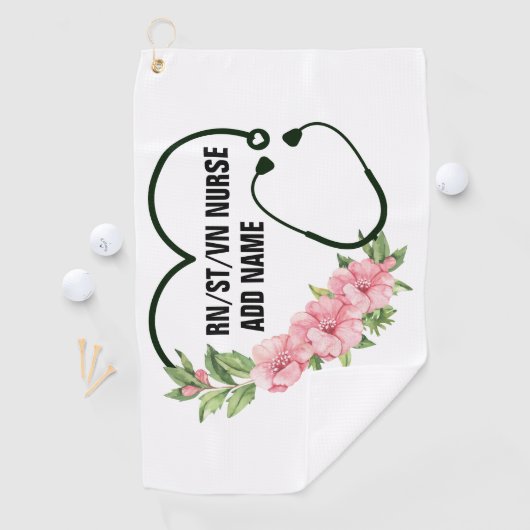 Serviette De Golf Nom de l'infirmière étudiante-inscrite-ancienne (En situation)