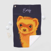 Serviette De Golf Nom de mère du furet d'art Cute (En situation)